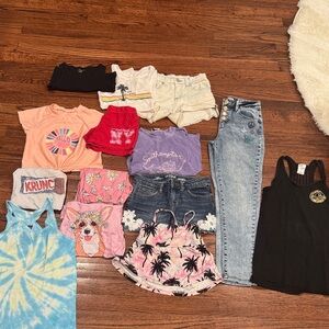 Cat & Jack Pink and Black Palm Tree Tank Top